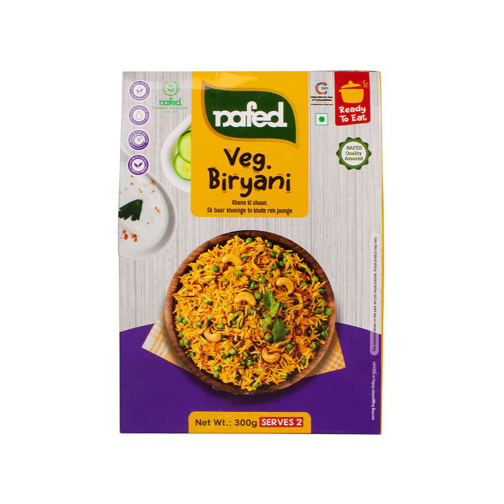 NAFED Veg Biryani 300g | Serves 2 | Ready to Eat